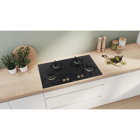 Bosch_Built-in_Series_4_Gas_Hob_4_Burner_90CM_PNF9B6F20I_Tempered_Glass_Black-Full_View-Installation