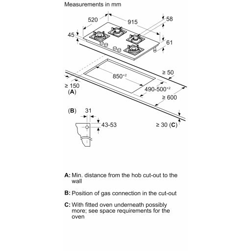 Bosch_Built-in_Series_4_Gas_Hob_4_Burner_90CM_PNF9B6F20I_Tempered_Glass_Black-Measurement