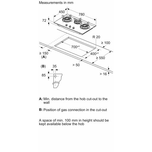 Bosch_Built-in_Series_4_Gas_Hob_70cm_Tempered_Glass_Black_PMD83D31NX-Measurement