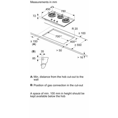Bosch_Built-in_Series_4_Gas_Hob_70cm_Tempered_Glass_Black_PMD83D31NX-Measurement