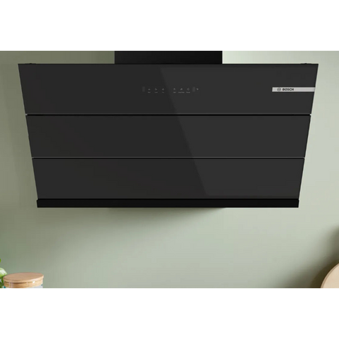 Bosch Chimney 90 CM - DWK981J601 - Series 4 - Wall-Mounted Cooker Hood Black - Inclined