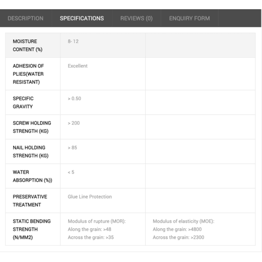 CenturyPly_Century_Sainik_710_Plywood-Specification