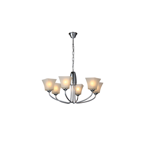 Jaquar Chandelier 6 LT உறைந்த கண்ணாடி அலங்கார விளக்கு