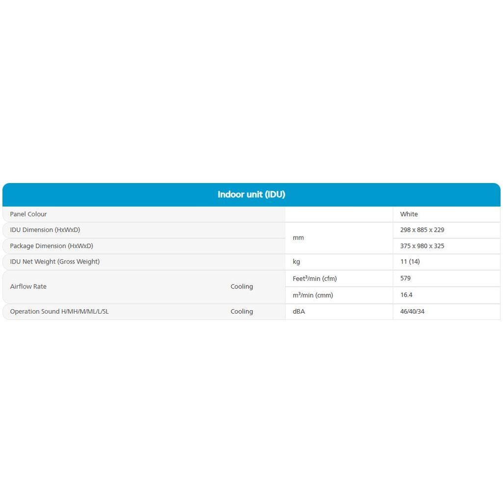 Daikin-0.8-Ton-3-Star-NonInverter-SplitAC-_FTL30UV16V1_RL35UV16V1_CopperCondenser_-IDU Specification