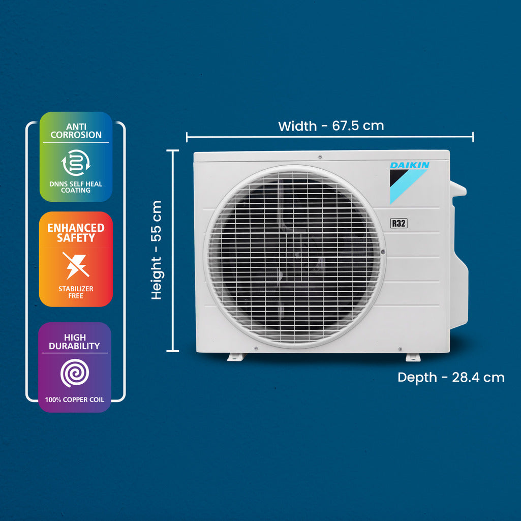 Daikin-0.8-Ton-3-Star-NonInverter-SplitAC-_FTL30UV16V1_RL35UV16V1_CopperCondenser_-ODU