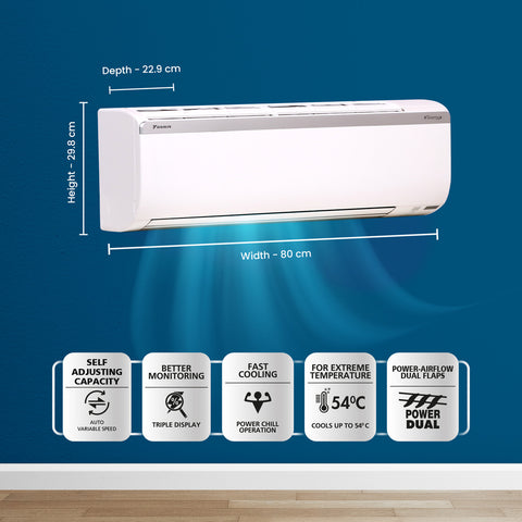 Daikin-1.0-Ton-5Star-Inverter-SplitAC-_FTKM35UV16_RKM35UV16_CopperCondenser_-Dimension