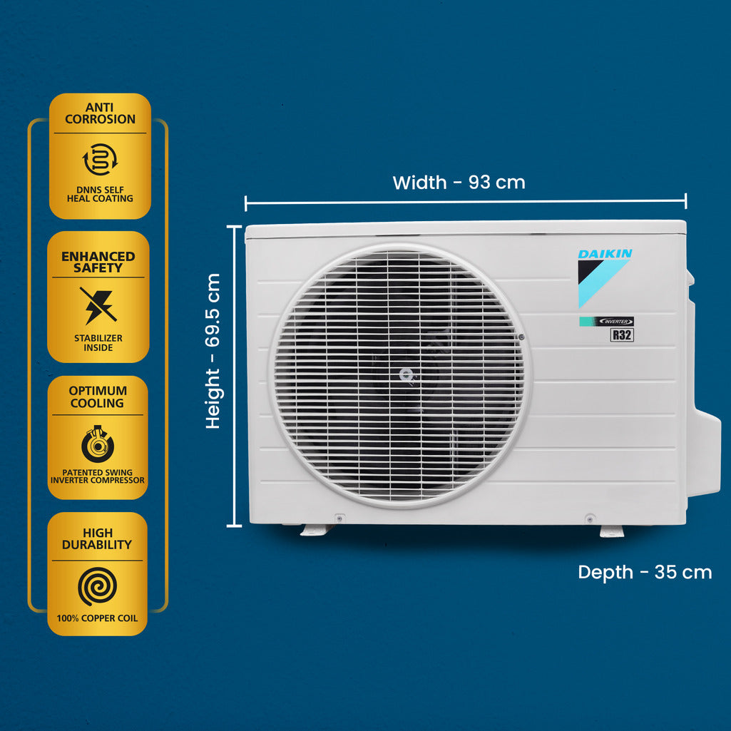 Daikin-1.5-Ton-5-Star-_Inverter-Split_AC-_FTKF50UV16T_RKF50UV16T_Copper_Condenser_-ODU_Unit