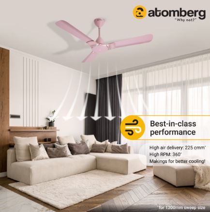 Atomberg Erica Ceiling Fans with BLDC Motor and Remote 1200mm