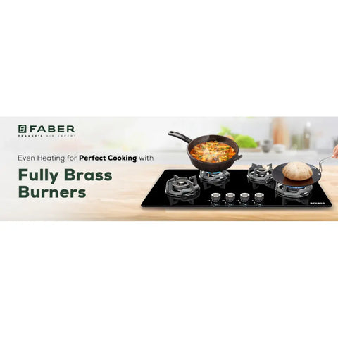 Faber 90cm 4 Burner Hob Experia HT 904 ALU AI FFD