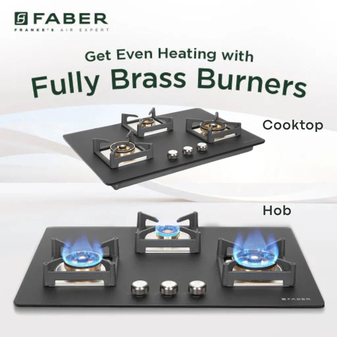 Faber 75 cm 3 Burner Hob Bella HT753 BR AI - Hob and Cooktop