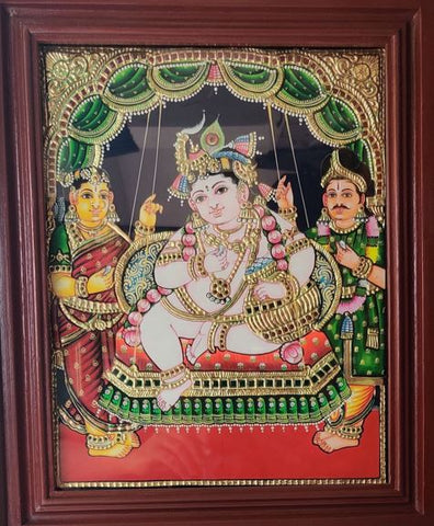 Krishna Tanjore Painting 15 x 12 inch