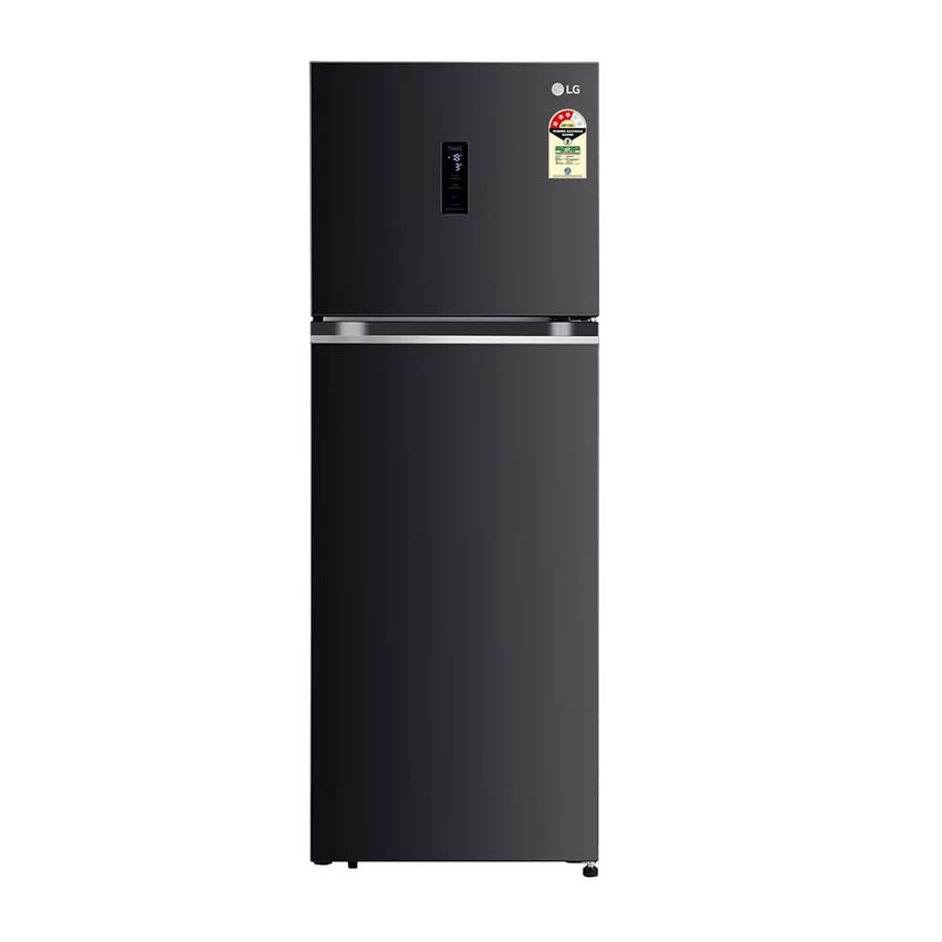 LG 343 Litres Double Door Refrigerator - Ebony Sheen Finish - 3 Star - GL-T382TESX