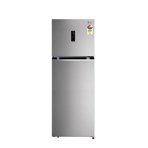 LG 343 Litres Double Door Refrigerator - Shiny Steel Finish - 3 Star - GL-T382TPZX
