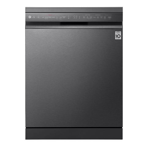 LG Dishwasher, TrueSteam®, 14 Places - Matt Black - DFB424FM