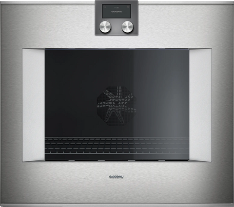 Gaggenau Built-in Oven 400 Series 76 x 67 cm - BO480112 - Door Hinge: Right - Stainless Steel Behind Glass