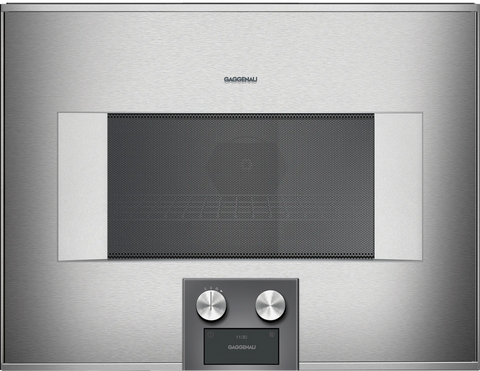Gaggenau Combi-Microwave Oven 400 Series 60 x 45 cm - BM454110IN - Door Hinge: Right- Stainless Steel