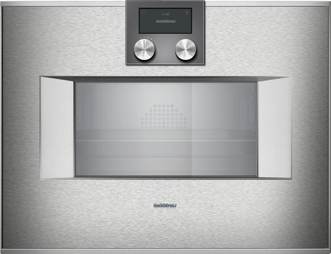 Gaggenau Combi-Steam Oven 400 Series - 50 Litres - 60 cm - BS450111 - Door Hinge: Right, Stainless Steel Behind Glass