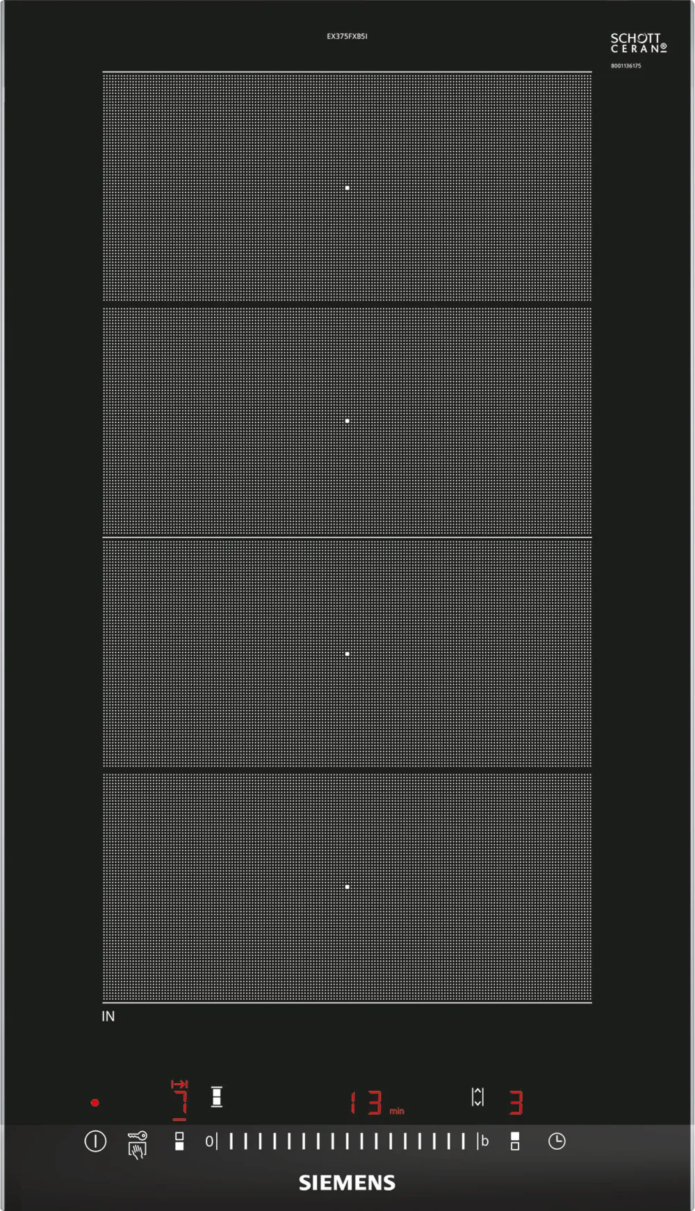 Siemens iQ700 Flex induction cooktop 30 cm surface mount with frame
