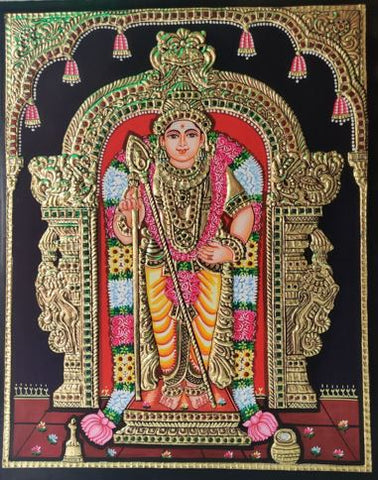 Thiruchendur Murugan Tanjore Painting 15 x 12 inch