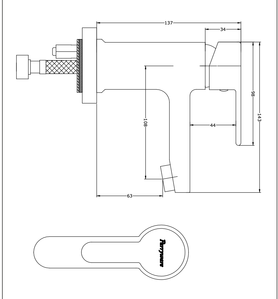 Parryware_Claret_Single_Lever_Basin_Mixer_T4665A1-Size