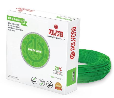 Polycab Green Wire HR FR LSH LF Length: 90 m