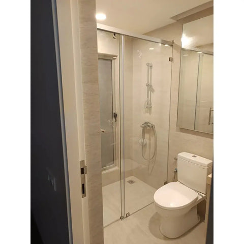 S3 Bathroom Separator Glass Sliding Type