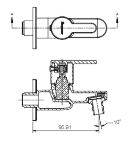 Parryware Claret Bib Cock with Nozzle (G5279A1)