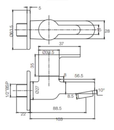 Parryware Claret Bib Cock (T4604A1/ G5204A1)