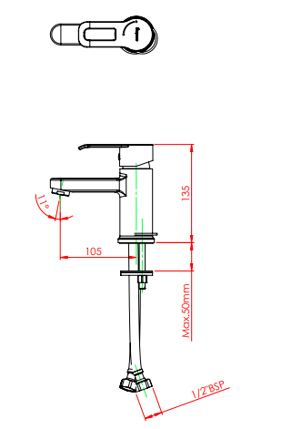 Parryware Claret Single Lever Basin Mixer (G3815A1)