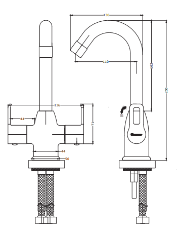 Parryware Claret Basin Mixer (Centre Hole) T0714A1