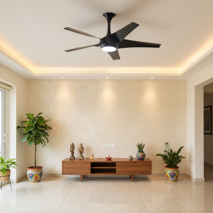 Superfan SuperQ Lux Ceiling Fan In The Hall