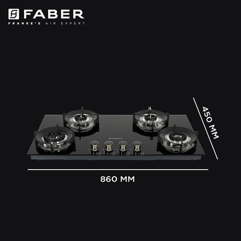 Faber Hob Superia HT904 BR AI 4 Burner Auto-Ignition Spillage Proof Gas Hob Top