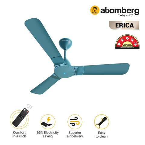 Atomberg Erica Ceiling Fans with BLDC Motor and Remote 1200mm