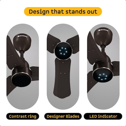 Atomberg Renesa Halo 600 mm brown ceiling fan designs