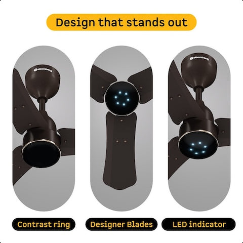 Atomberg Renesa Halo 600 mm brown ceiling fan designs
