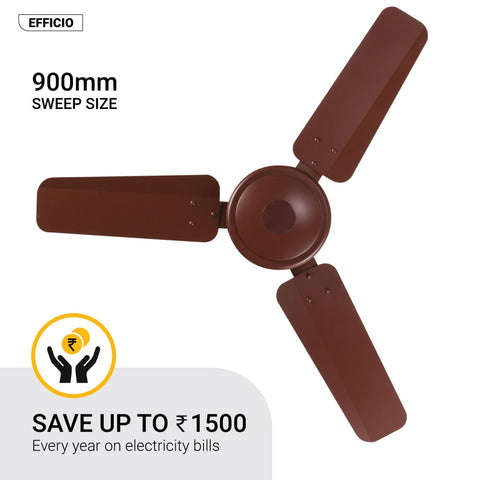 Atomberg Efficio 900 mm BLDC Motor with Remote 3 Blade Ceiling Fan