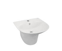 Parryware Petal Basin with Pedestal in White C847P