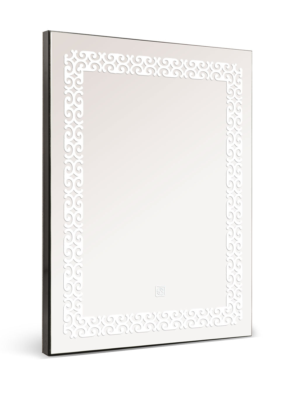 S3 Motif Rectangular LED Mirror 24x18 inch using Saint-Gobain Mirror - 3 Colour without Defogger