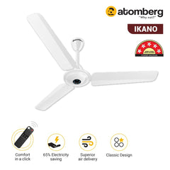 Atomberg Ikano 1200mm BLDC Motor with Remote 5 star Rated Energy Efficient Ceiling Fan