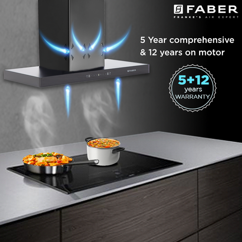 Faber Hood Cygnus IN 3D HC SC FL BK 90 cm Autoclean Filterless Chimney