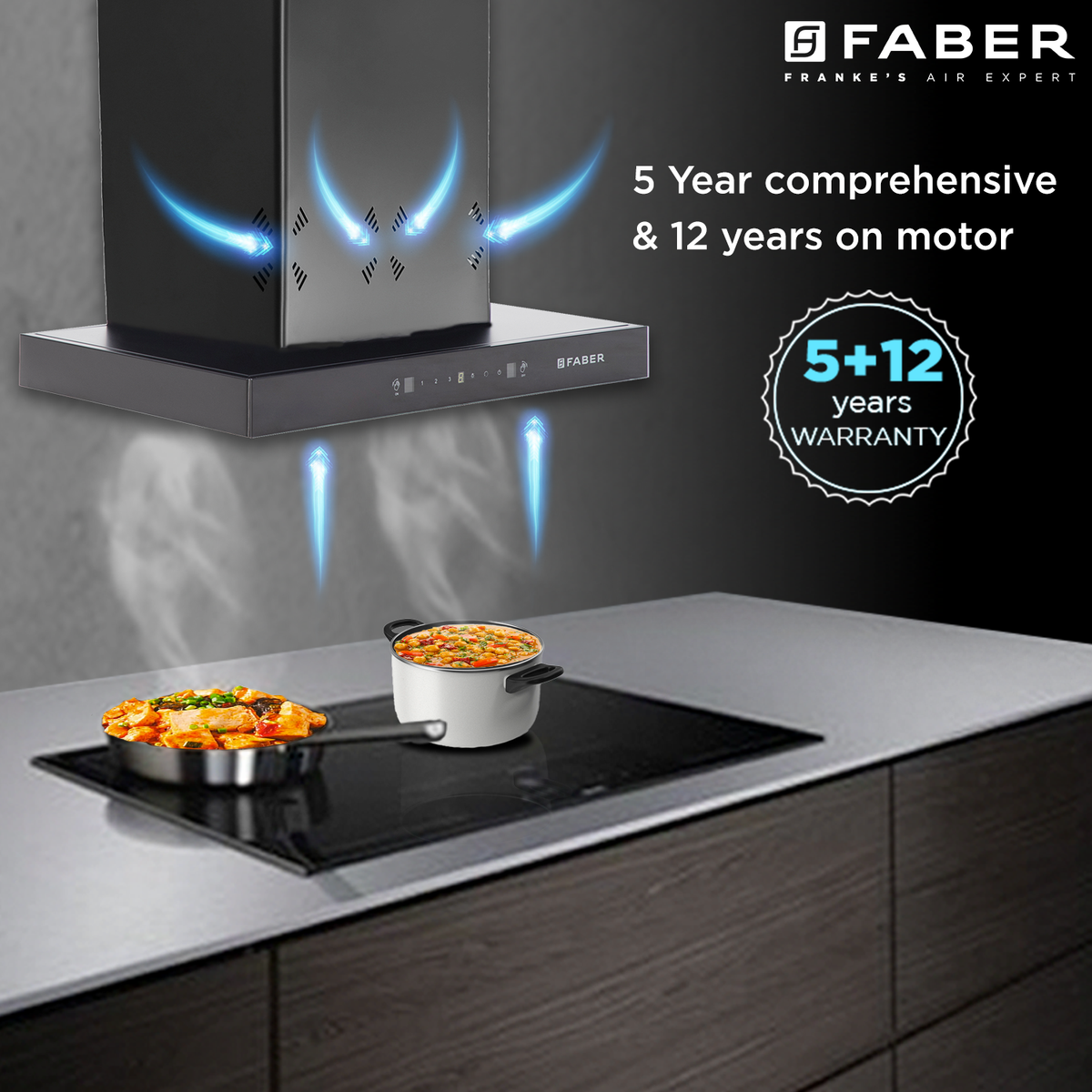 Faber Hood Cygnus IN 3D HC SC FL BK 60 cm Autoclean Filterless Chimney