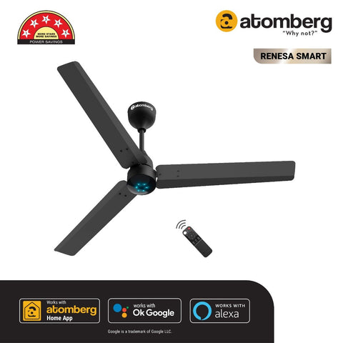 Atomberg Renesa Smart 1200mm BLDC Motor 5 Star Rated Ceiling Fan with IoT and Remote