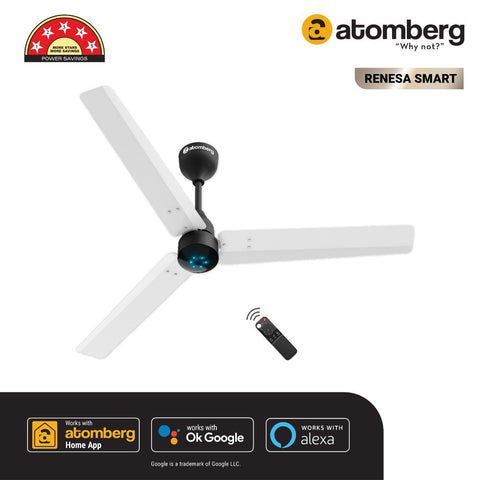 Atomberg Renesa Smart 1200mm BLDC Motor 5 Star Rated Ceiling Fan with IoT and Remote