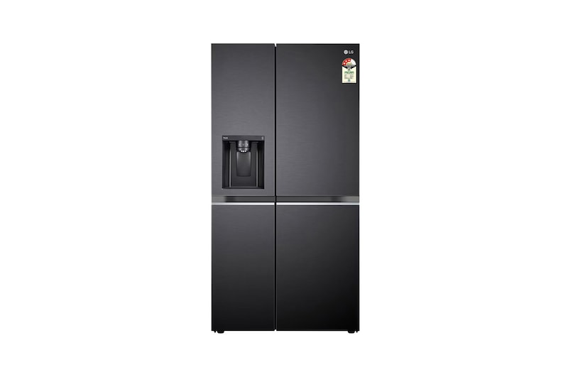 LG 630 Litres, Side-by-Side Refrigerator - GL-L257CMC3, Wi-Fi Convertible, Water and Ice Dispenser, Matte Black Finish, 3 Star 
