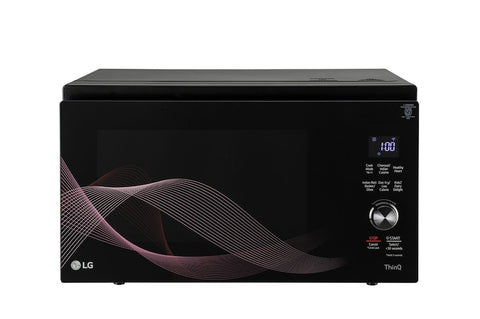 LG 32 Litres Charcoal Convection Microwave Oven MJEN326UHW With Scan-To-Cook, Diet Fry, Steam Chef, Motorised Rotisserie, Black 